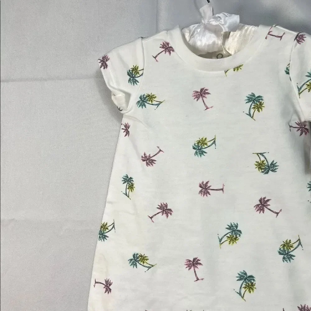 Grayson Mini cotton shortie romper with palm tree print New with tags